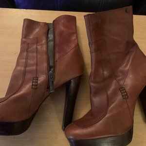 Calvin Klein Brenna Boots - Cognac Color Size 9M